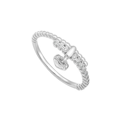 Nhẫn Bạc đính đá PNJSilver hình trái tim XMXMW060249