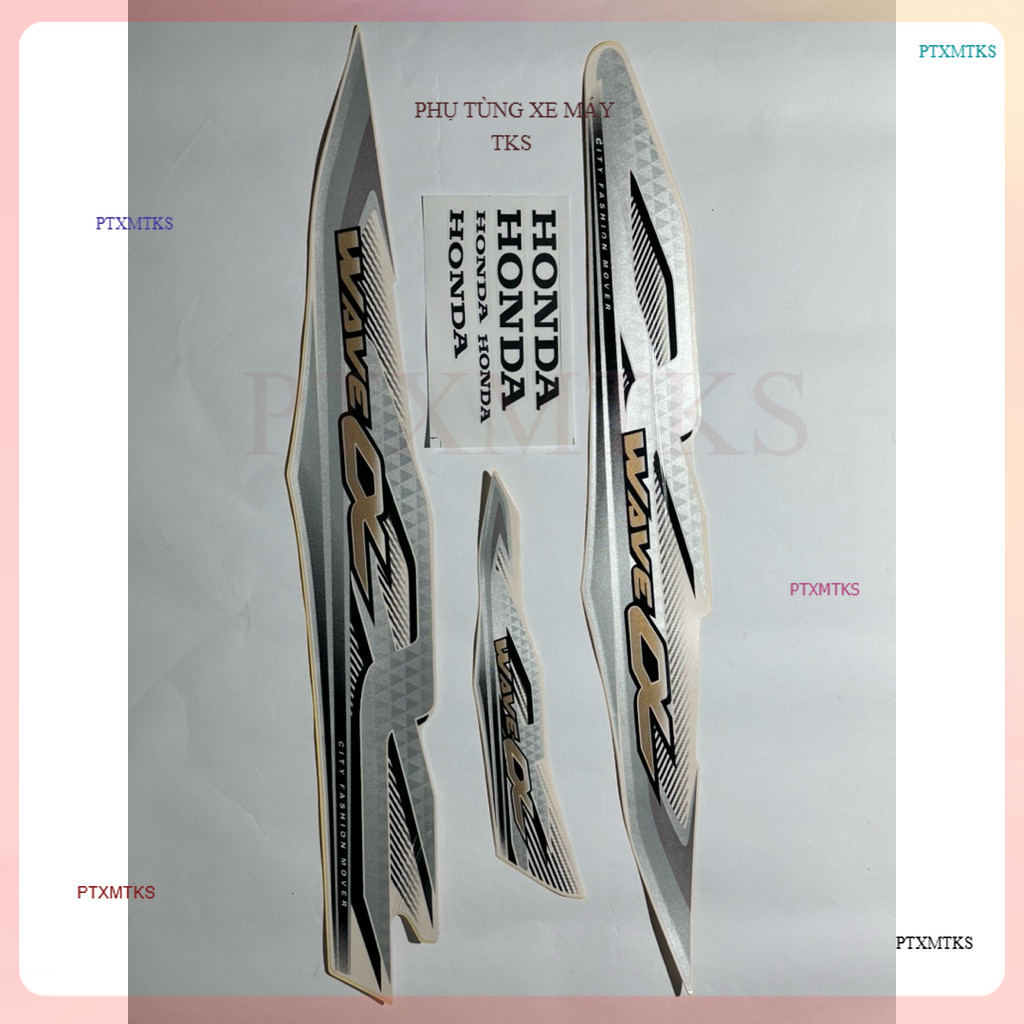 Tem xe wave alpha,màu trắng đời 2017 , bao đẹp , bền, chống trầy, chống nước hàng đẹp mới |TKS