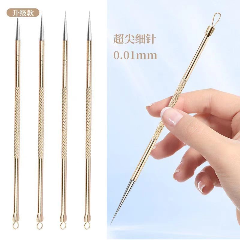 Kim trị mụn bằng thép không gỉ Kim trị mụn hai đầu siêu nhọn Kim trị mụn siêu mịn Acne Closed