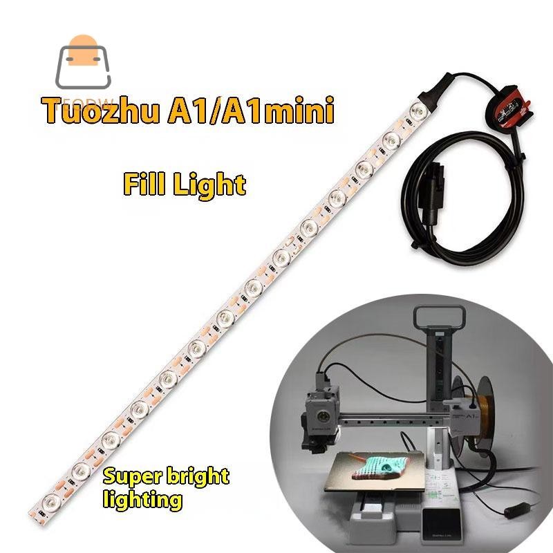[TeOdw-t] 1 Dải đèn LED hợp kim nhôm lắp đặt từ tính cho Bambu Lab A1 / A1 Bộ thanh đèn LED Mini Phụ