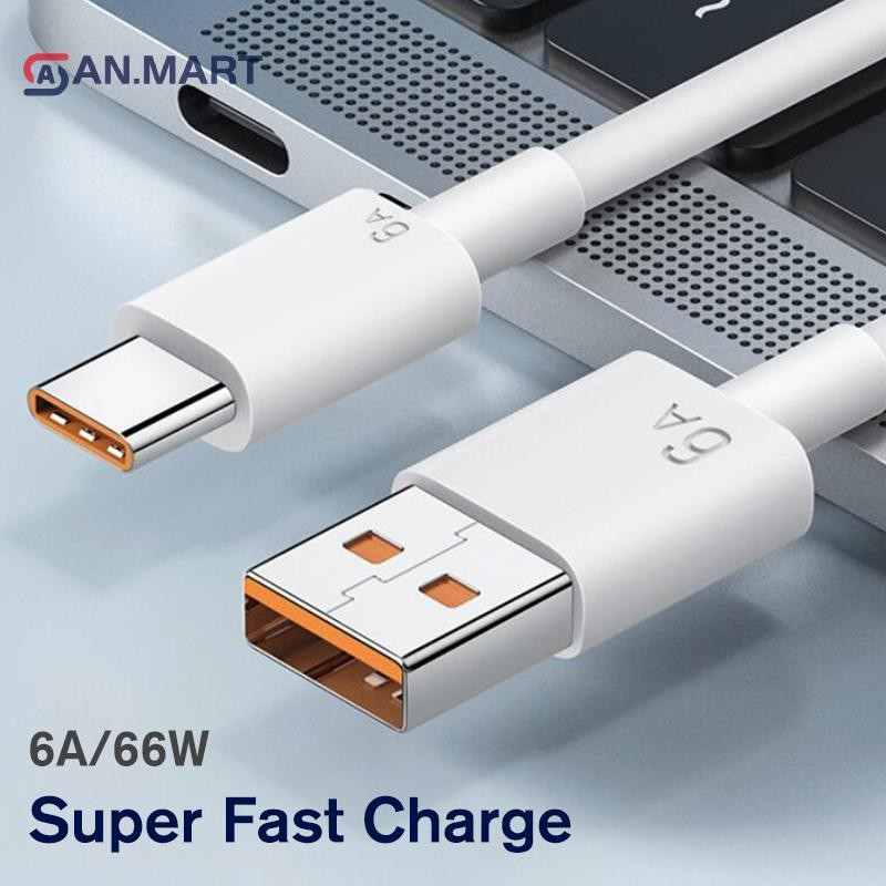 Bigdealssuper 1 / 1.5mile 6A 66W USB Type-c Cáp sạc siêu nhanh cho xiaomi Samsung Huawei siêu