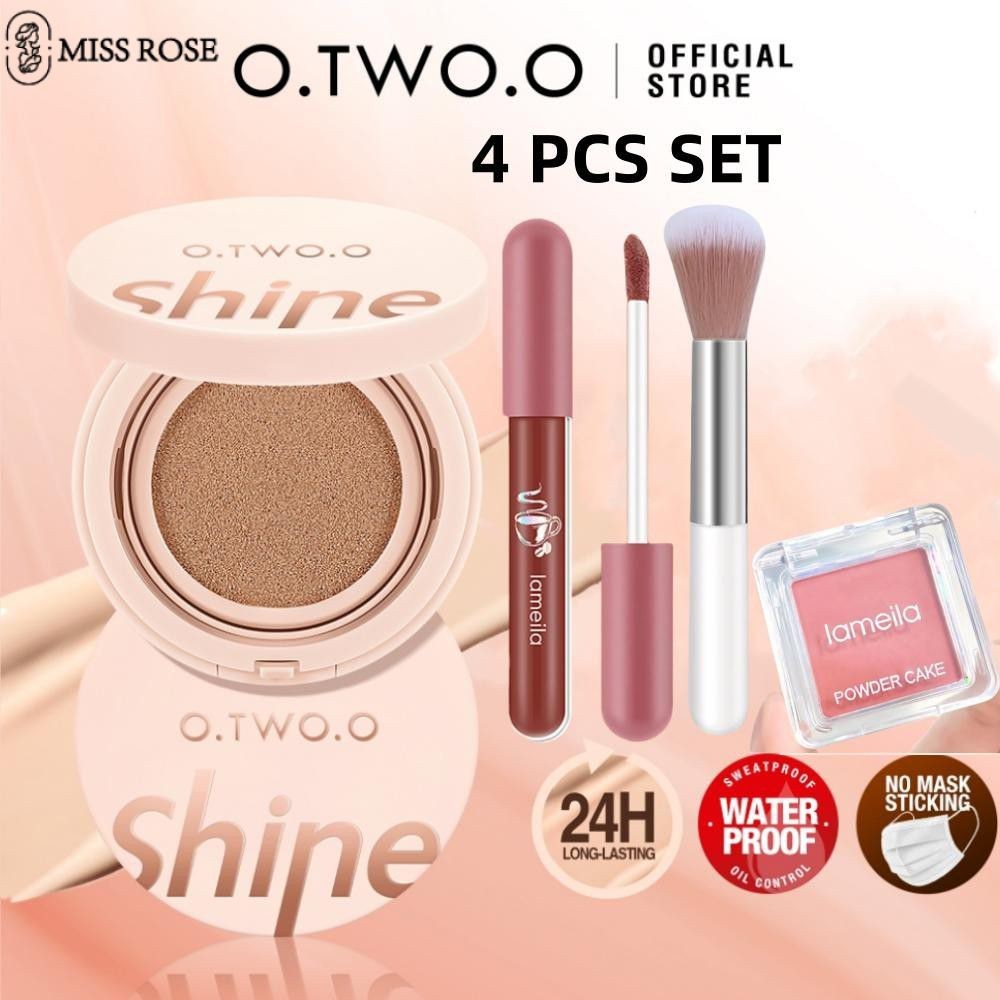Miss Rose 【4 CÁI STE】Kem BB Air Cushion O.TWO.O Tự Nhiên Lâu Trôi Không Thấm Nước Làm Sáng 3 Màu Mỹ 