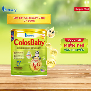 Sữa non COLOSBABY GOLD 0+ 800g, sữa bột hỗ trợ bé tăng cân, miễn dịch khỏe - VitaDairy