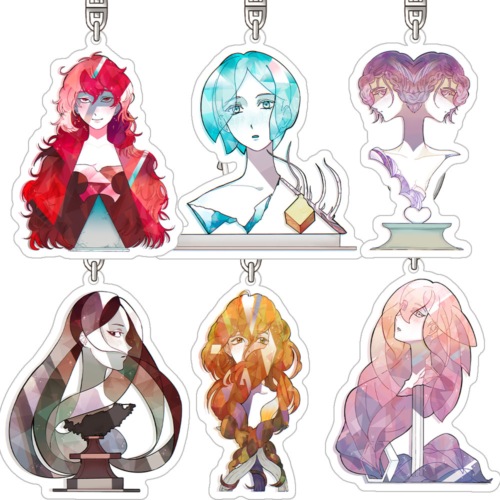 Land of the Lustrous Phosphophyllite rutile amethyst Obsidian Yellow diamond Ghost quartz Acrylic Ke