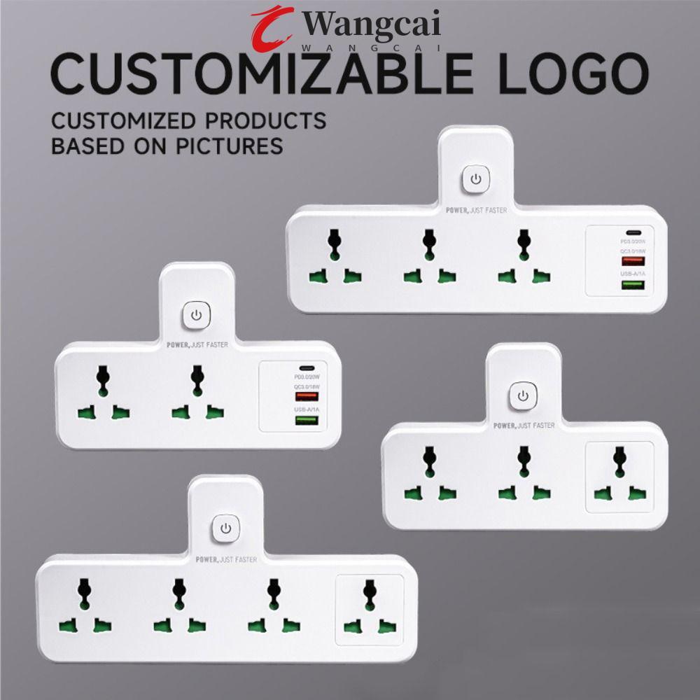 WANGMCAI AC Outlet Power Strip, Type C EU UK US Plug Extension Ổ cắm mở rộng, Ổ cắm đa năng tại nhà 