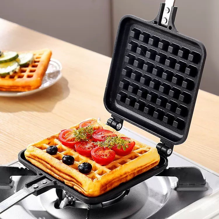 Khuôn nướng bánh waffle, vỉ nướng bánh nhà bếp, khuôn bánh waffle, khuôn nướng một ngăn, khuôn nướng