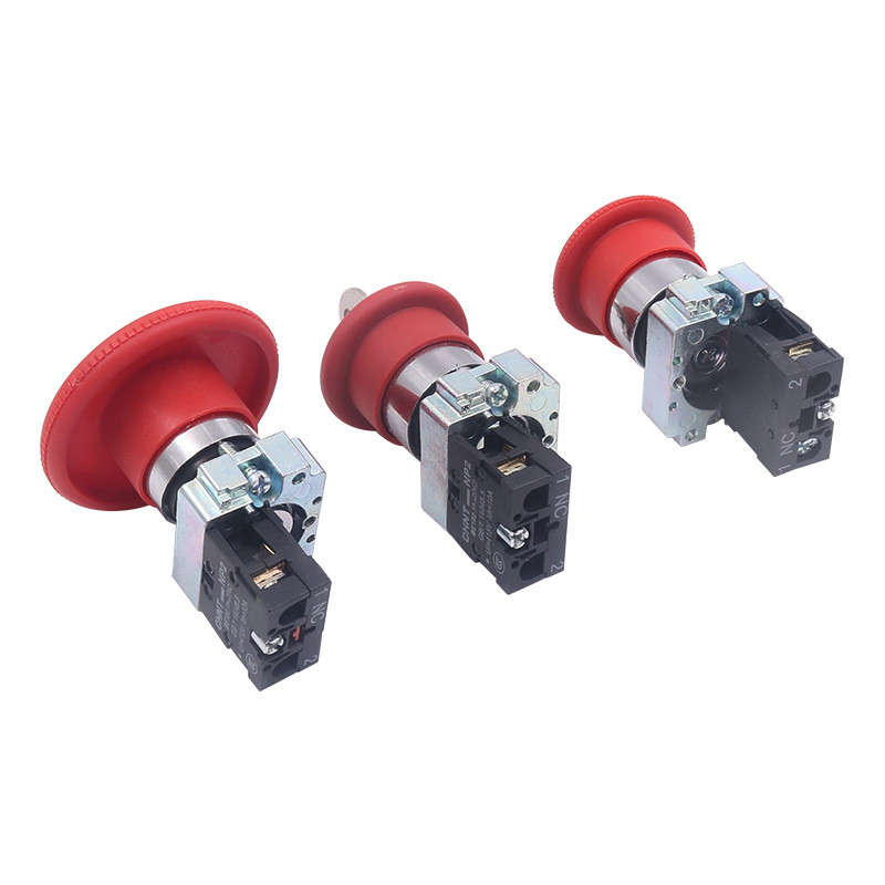 CHNT CHNT Nút Dừng Khẩn Cấp Công Tắc Hộp Điều Khiển Tự Khóa BS542 Thường Đóng 22mm Khóa Thắt Lưng NP