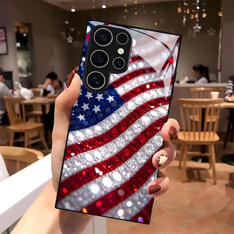 Crystal Diamond Star Strip Thích hợp cho Ốp điện thoại Samsung S25edge s24ultra Kính cường lực s21FE