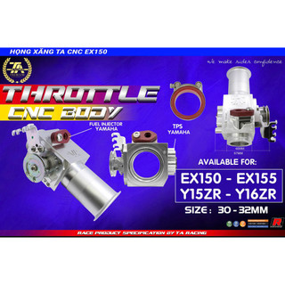 HỌNG XĂNG FI TA RACING EXCITER EX150 ( NHÔM CNC ) THROTTLE CNC PREMIUM BOBY V1 - V2  CHÍNH HÃNG