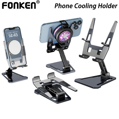 Fonken Giá đỡ điện thoại có thể gập lại Giá đỡ làm mát điện thoại Máy tính bảng Giá đỡ làm mát