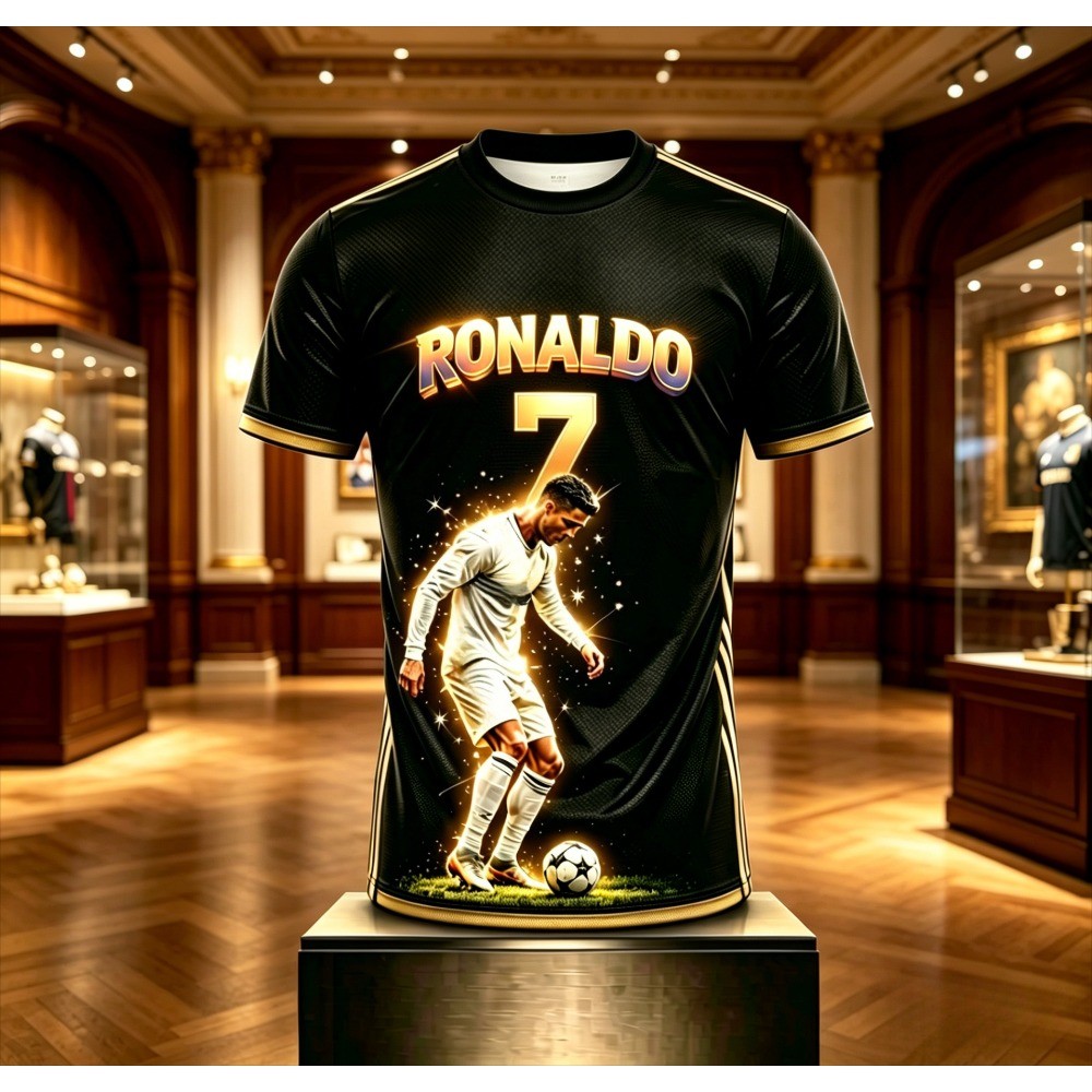 Nam Mùa Hè #7Soccer Jersey Trẻ Em Bé Trai Bé Gái Thời Trang Áo Thun Bóng Đá In Hình Hàng Đầu Nữ Tay 