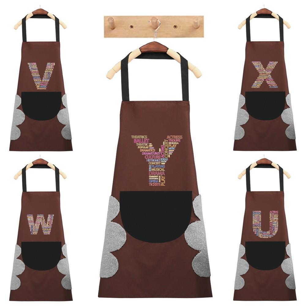 Celemek Chef Sleeveless Apron Waiter Kitchen Cooking Tools Kitchen With Pocket Letter Pattern Kitche