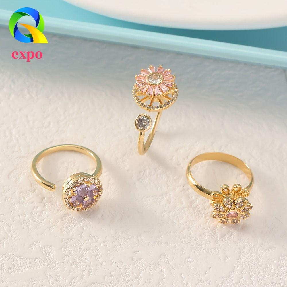 EXPO GIỚI HẠN Nhẫn, Thiết Kế Niche Nhẫn Nữ Xoay Nhẫn, Phong Cách Lãng Mạn Phong Cách Lãng Mạn Hình H