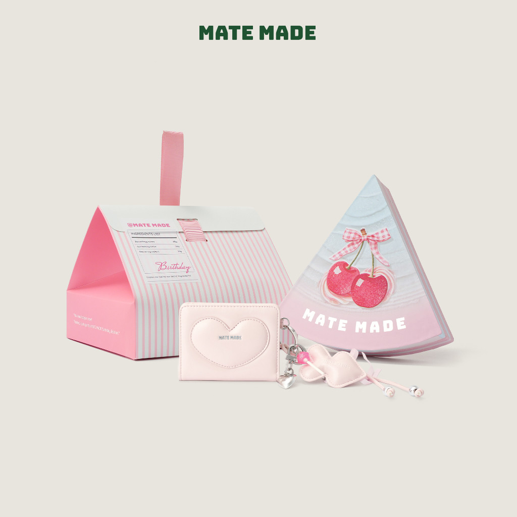 Set Combo Quà Tặng Sinh Nhật MATE MADE Ví Kèm Charm, Hộp Quà (Tặng Bạn Thân, Bạn Gái)