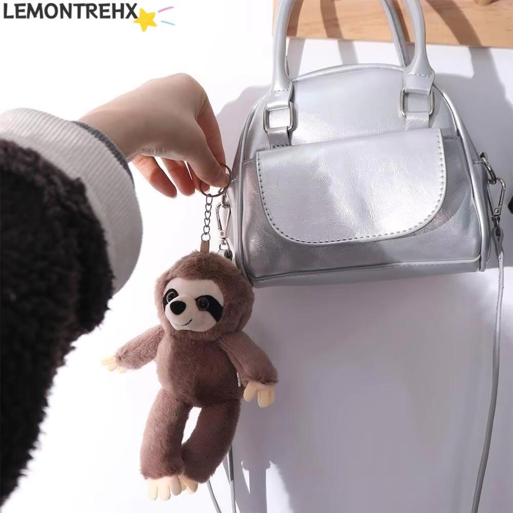 Con lười động vật nhồi bông LEMONTREAL, Mô phỏng Soft Sloth Mặt dây chuyền nhỏ, Mặt dây chuyền Móc k