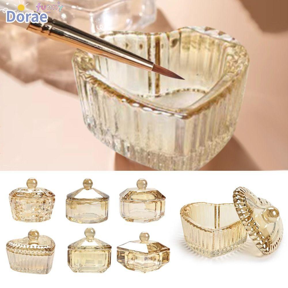 DORAESE Glass Dappen Dish, Crystal Nail Supplies Liquid Powder Glass, Acrylic Universal Nail Art Too