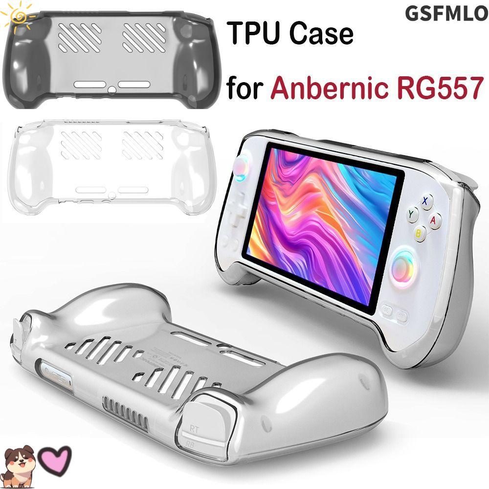 Vỏ bảo vệ GSFMLO, Máy chơi Game cầm tay chống sốc TPU, Vỏ máy chủ mềm trong suốt chống trầy xước cho