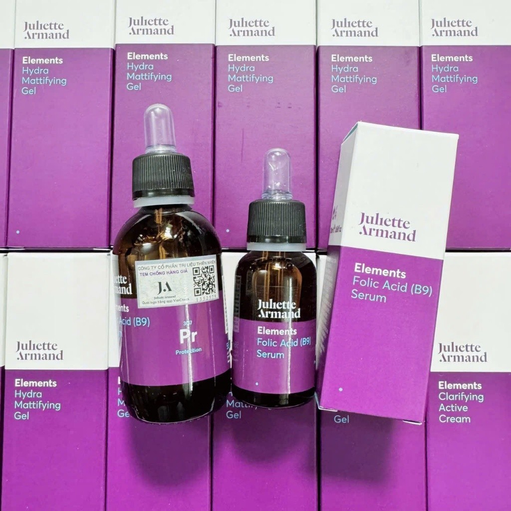 (Hang công ty) Serum B9 Elements Folic Acid Juliette Armand - Tinh chất phục hồi, dịu da, giảm kích 