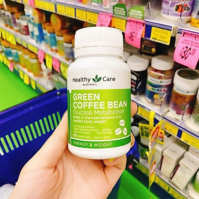 Viên Uống Hỗ Trợ Giảm Cân Healthy Care Green Coffee Bean Úc