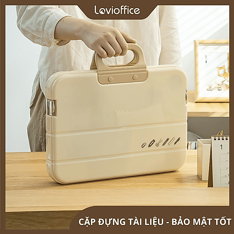 Cặp Đựng Tài Liệu A4 LoviOffice N2503 - Cặp Sách Nhựa PP Cao Cấp Sức Chứa 460 Tờ Có Quai Xách Cho Họ