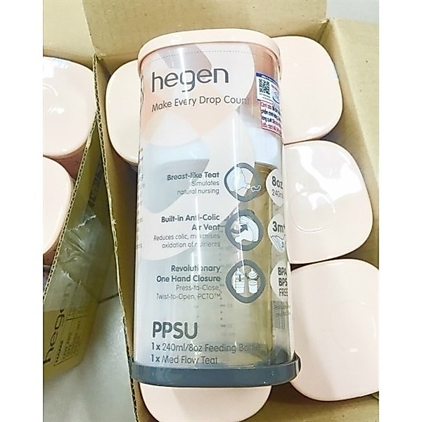 Bình sữa Hegen PPSU 240ml đơn