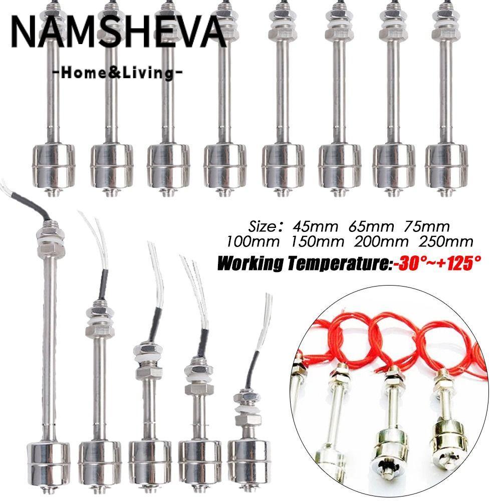 NAMSHEVA Tank Liquid Water Level Sensor 45-250mm Double Ball Float Switch Level Switch Tank Pool Flo