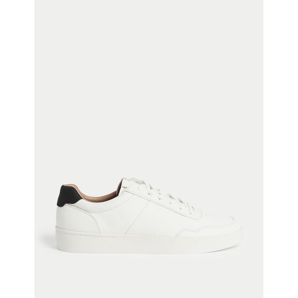 M&S - Men Shoes - Lace Up Trainers - WHITE
