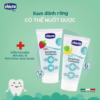  Kem đánh răng cho bé Chicco hương dâu chuối táo từ 6 Tháng - 5 Tuổi chính hãng 