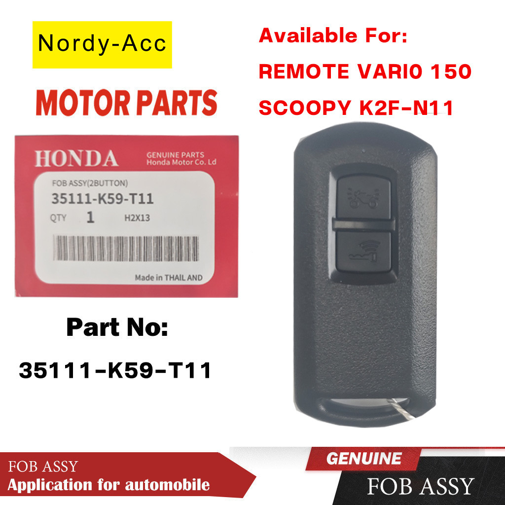 Chìa khóa 2021 Điều khiển từ xa Scoopy - 22 & Click150i 2018-21 Bộ phận Honda 35111-K59-T11 pxa6 - &