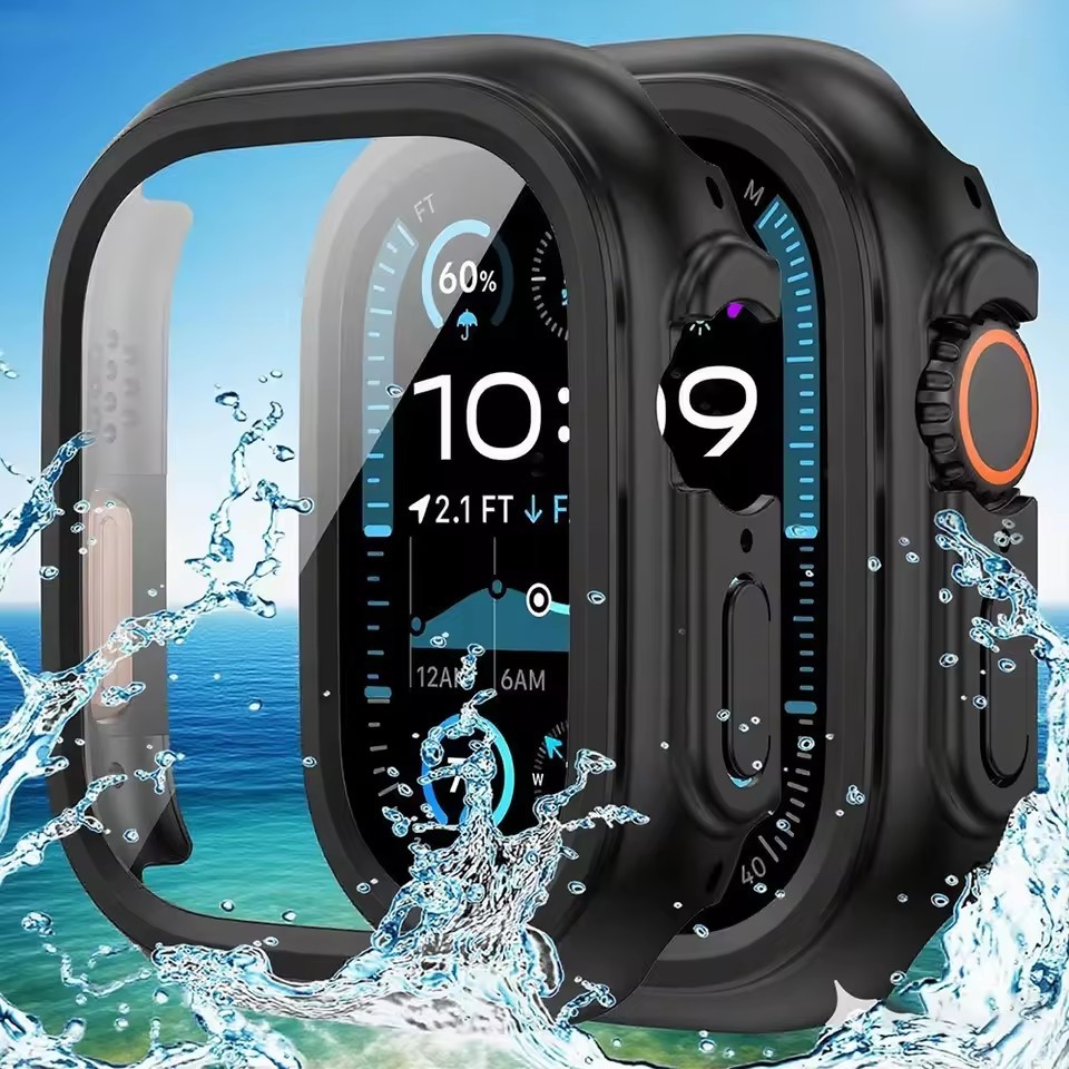 Kính + Ốp Lưng Cho Apple Watch Ultra 3 2 49mm Đồng Hồ Thông Minh PC Ốp Lưng Bảo Vệ Màn Hình Phim Cườ