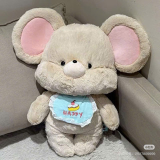  Gấu bông chuột con đeo yếm cao cấp. Thú bông chú chuột con đeo yếm làm quà tặng đáng yêu 
