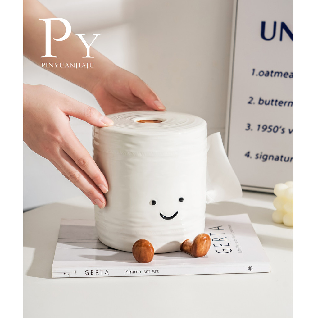 Cute and Interesting Design High Sense Paper Extraction Toilet Paper Tissue Box Ceramic Good-looking