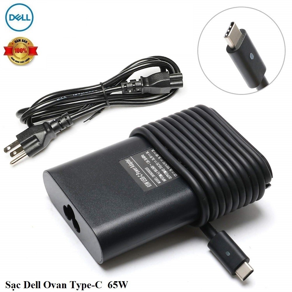 Sạc Laptop Dell 20V 3.25A 65W chân C Type-C, sạc laptop Dell chân Type-C ZIn