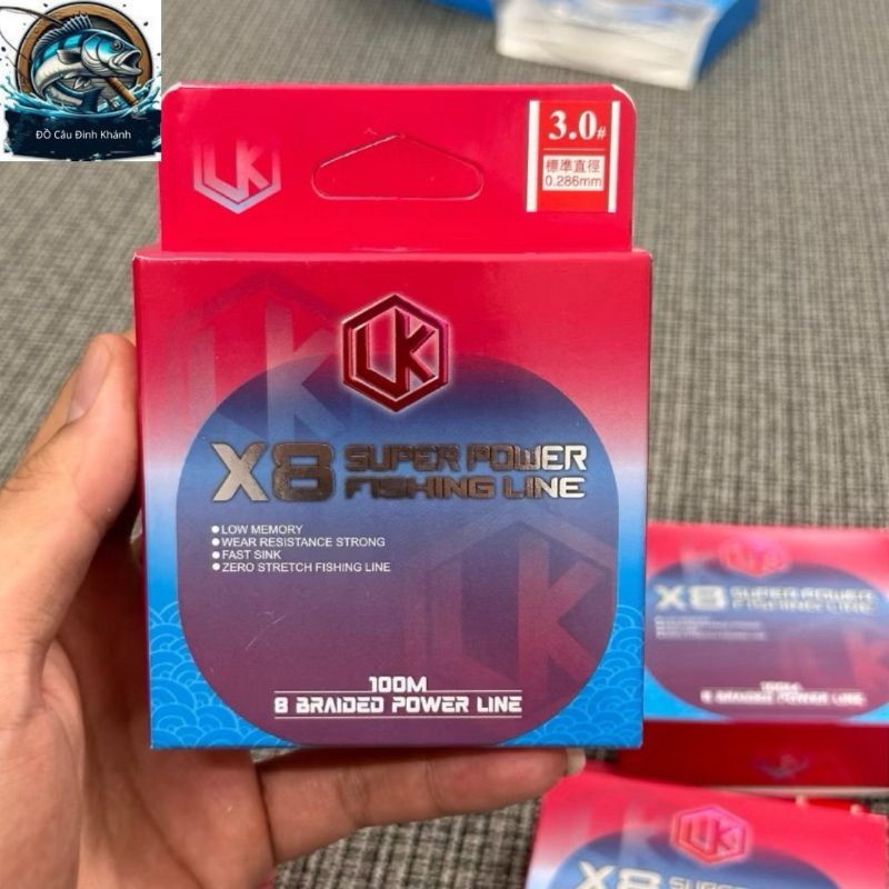 Dây dù câu lure LK HOÀ X8 dài 100m chính hãng