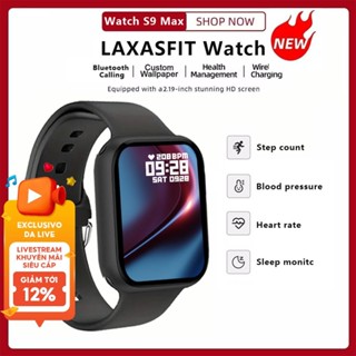 Đồng hồ thông minh mới LAXASFIT S9 Max Nam Nữ Đồng hồ thể thao 2.19 "Màn hình cảm ứng HD BT Gọi Đồng hồ thông minh