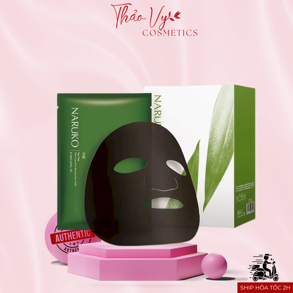 Mặt Nạ Naruko Tea Tree Hộp 8 Miếng Bản Đài Xẹp mụn