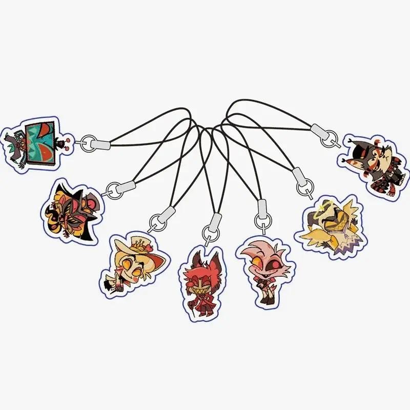 3 Vees Alastor Angel Dust for Mobile Phone Strap Anime cartoon game Lanyard for IPhone Fashion Mobil