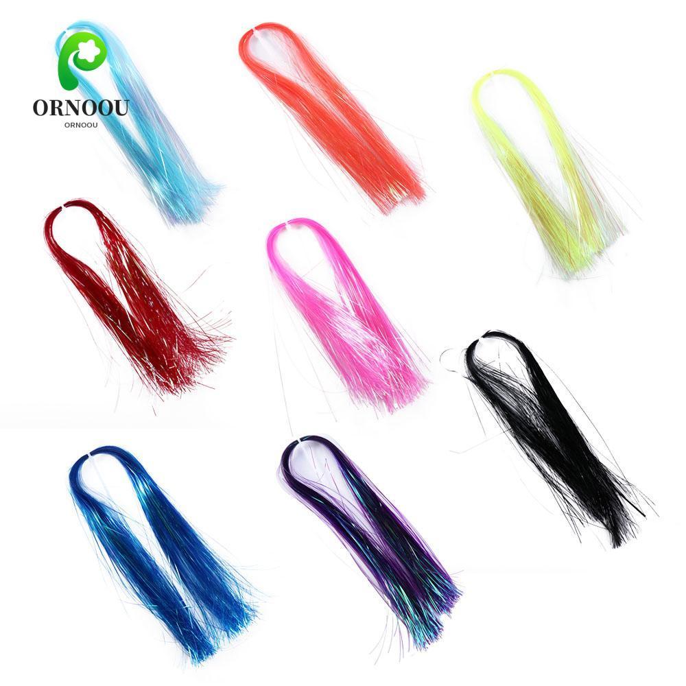 ORNOOU Fly Tying Tinsel Tinsel Streamer Shining Fishing Tools Flash Fishing Lure Jig Hook Streamer