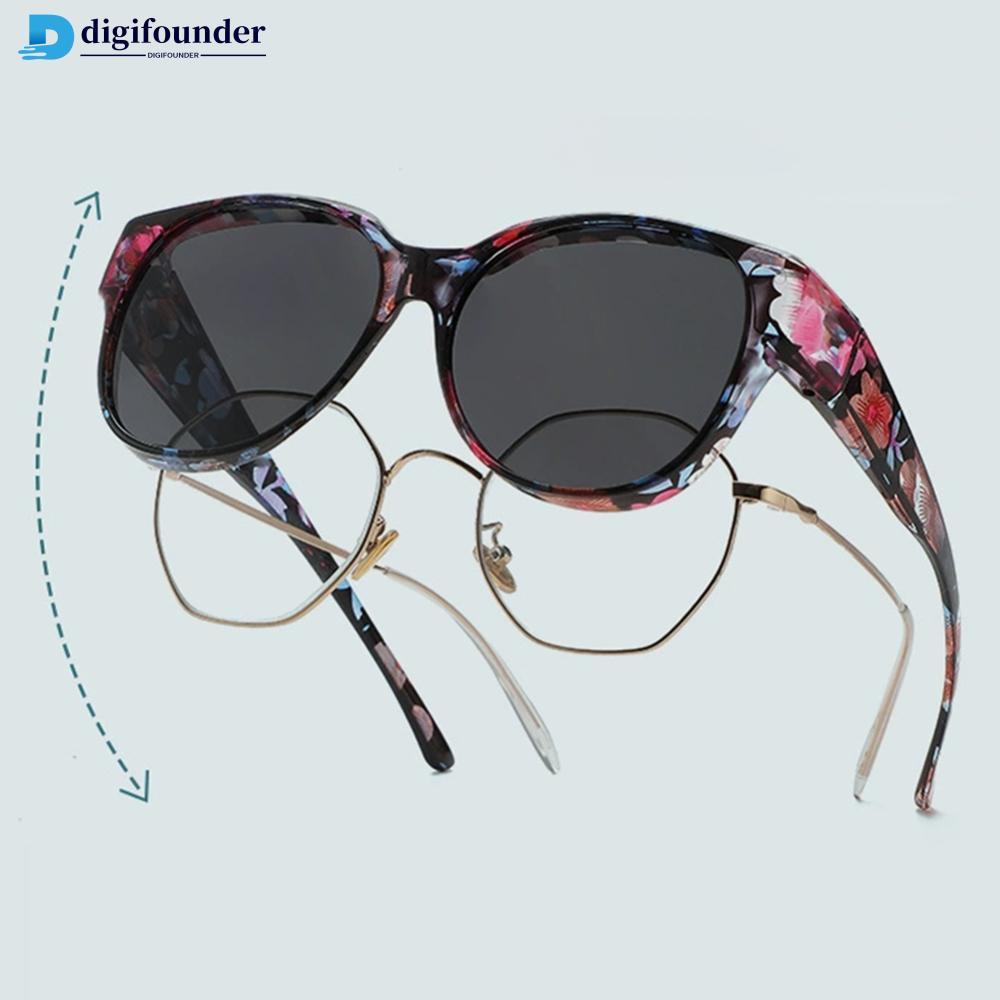 DFR Fit Over Glasses Phân Cực Tròn Quấn Xung Quanh Kính Mát Chống Nắng UV400 Bảo Vệ Lái Xe Ngoài Trờ