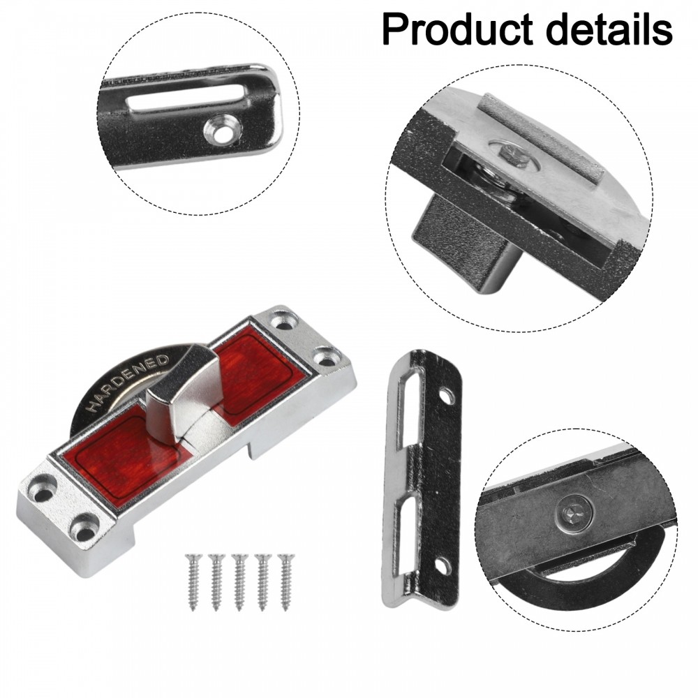 [DOLLDOLL-VN]Stainless Steel 90 Degree Corner Lock Door Latch for Home and Small Pet Security