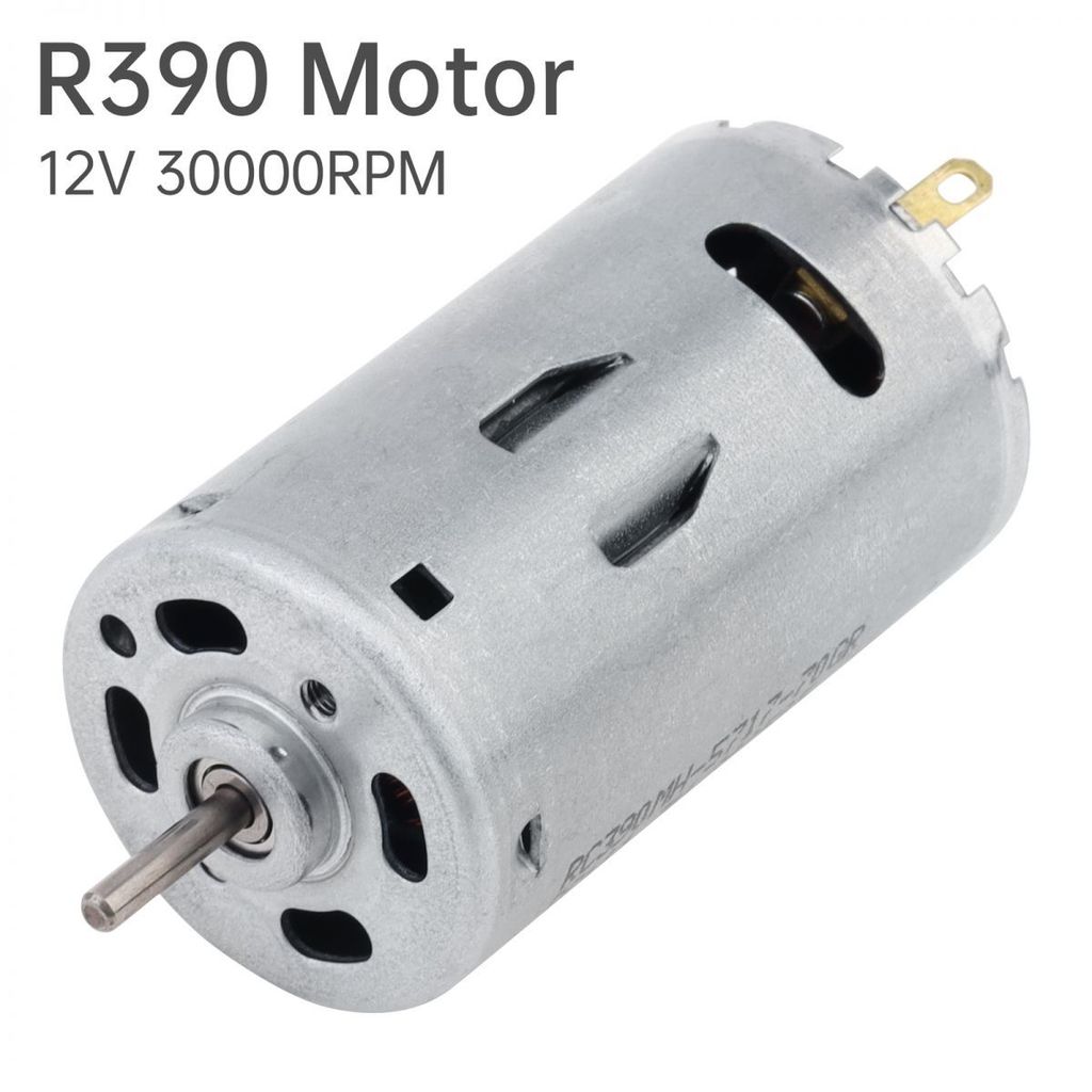 R390 DC Motor 12V 30000RPM Động cơ điện Mini tốc độ cao cho quạt hút bụi Dự án đồ chơi DIY
