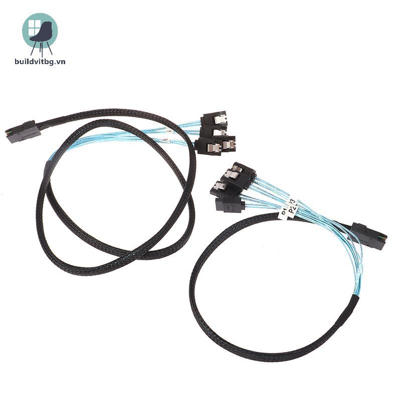 Cáp Buildvitbg SAS SATA Mini-SAS SFF-8087 Đến 4 Cáp SATA Mini SAS 4i SFF8087 36P Đến 4 Cáp SATA 7P 1