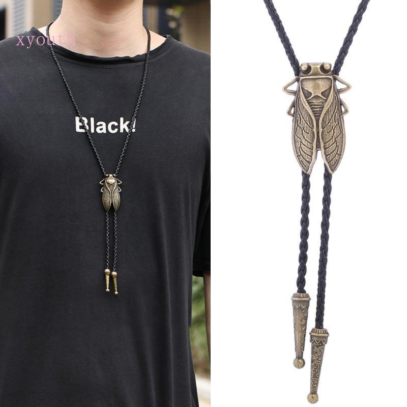 XY Tinh Tế Cicada Bolo Tie Rodeo Cowboy Cicada Cà Vạt Tây Bola-Tie Kim Loại Cicada Bolo Tie Rodeo Co