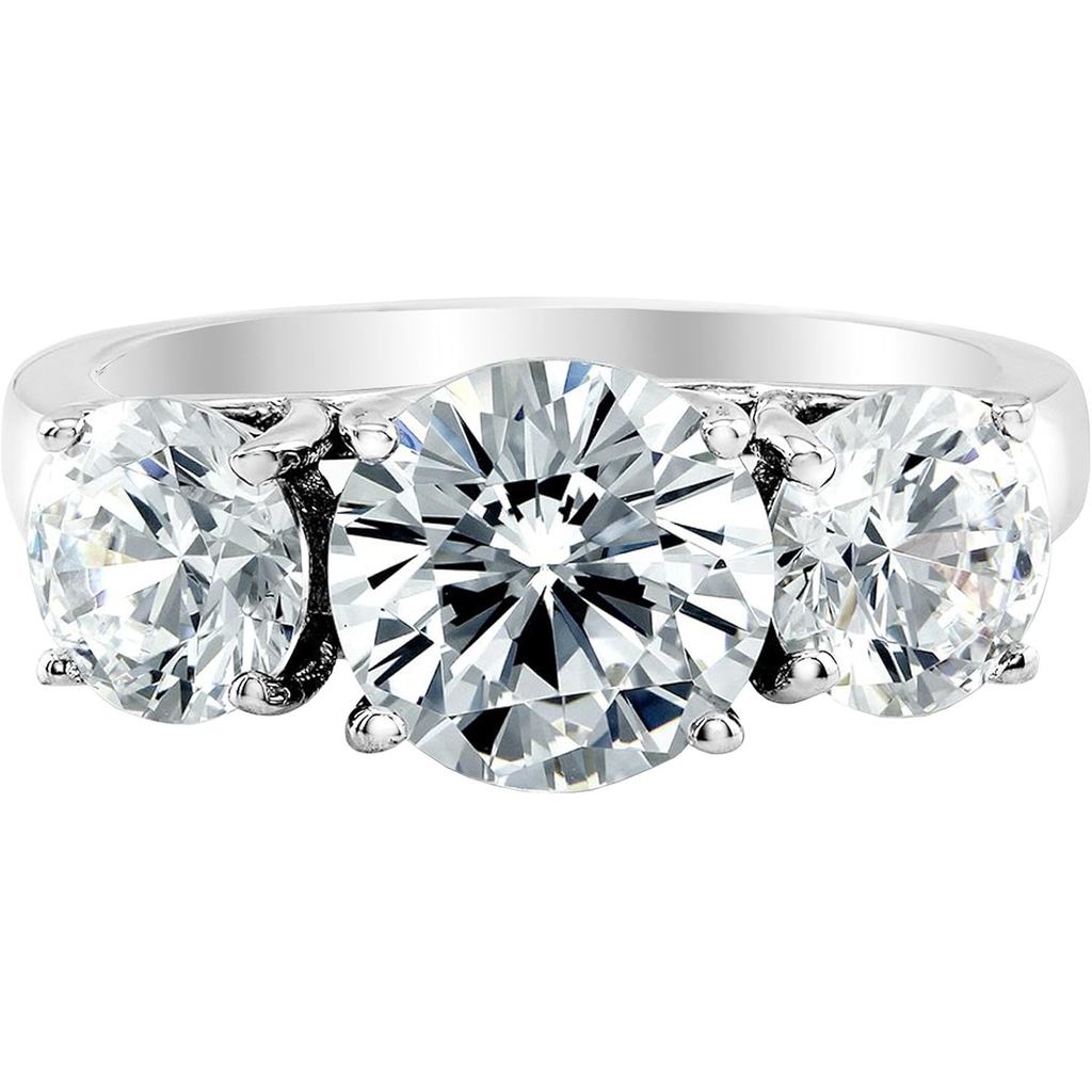 Houston Diamond District 1 đến 6 Carat IGI Certified LAB Grown 3 Đá Cắt Tròn Kim Cương Nhẫn Cưới Cho