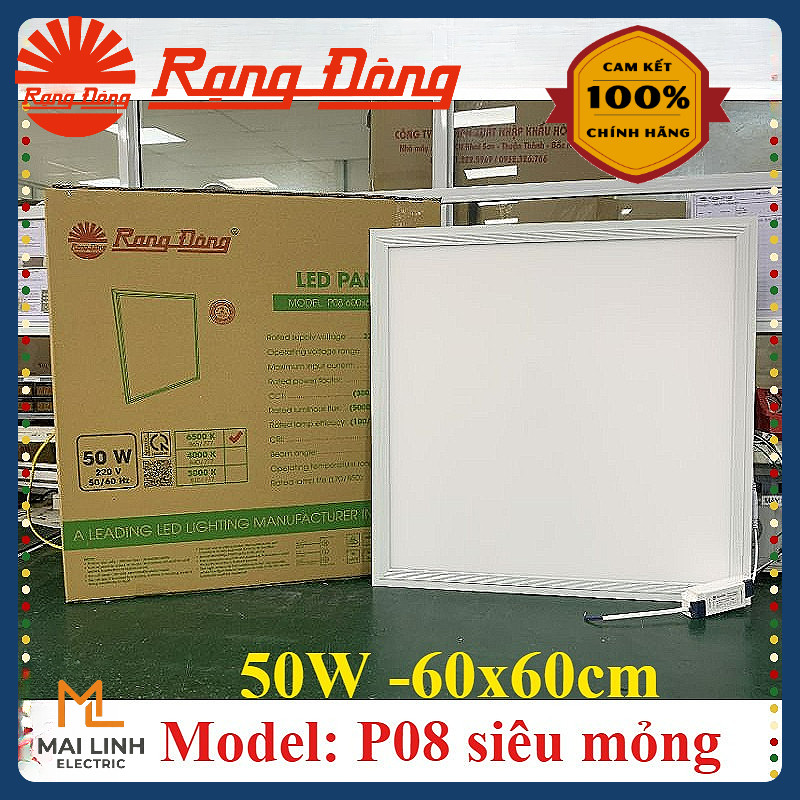 (Rạng Đông) Đèn Led panel tấm lớn P06-P08 600x600/50W - Siêu sáng, siêu mỏng -Hàng loại 1
