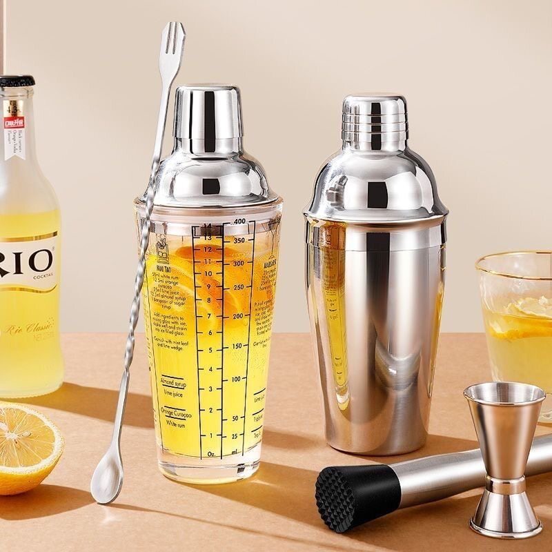[Hàng tốt] Bộ lắc thủy tinh Boston Set Hand Shaker Shaker Shaker Cocktail Bartender Tool 0NPS