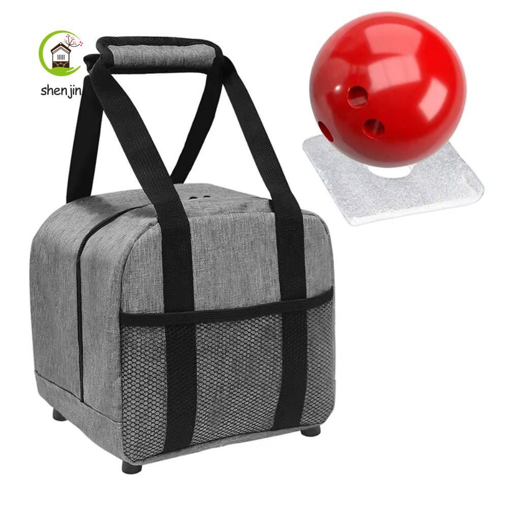 Túi bóng bowling SHENJIN, có giá đỡ bóng đệm Túi bowling đơn, Túi xách bền bỉ Túi lưu trữ chống sốc 