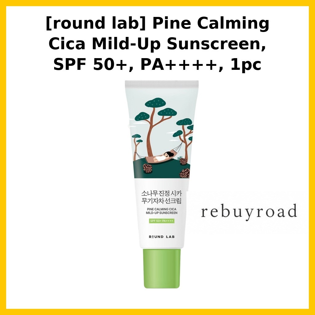 [Round Lab] Kem chống nắng Pine Calming Cica Mild-Up, SPF 50 +, PA + + +, 1pc / Kem chống nắng Hàn Q