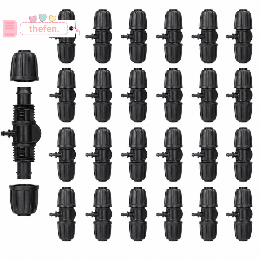 THEFEN 25 CÁI Khóa Đầu nối ống thép gai, Ống giảm tưới nhỏ giọt POM nhẹ, Khóa ống nhỏ giọt 1 / 2 inc
