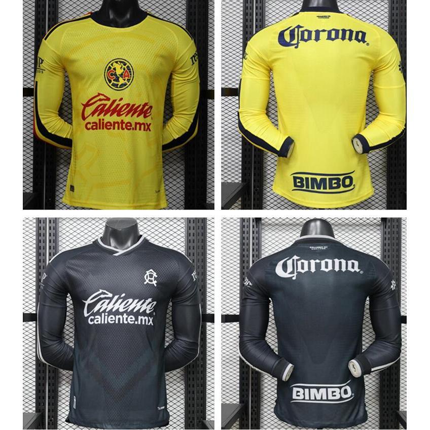 [Phiên bản cầu thủ] 20 26-27 Club America Sân khách Jersey Bóng đá Áo sơ mi dài tay chất lượng cao